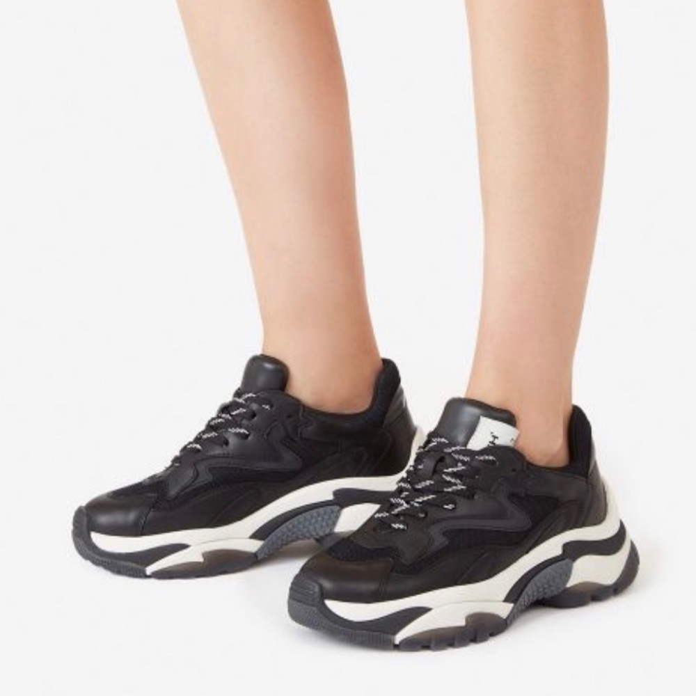 ASH “Addict” Black & White Leather Sneaker size 40